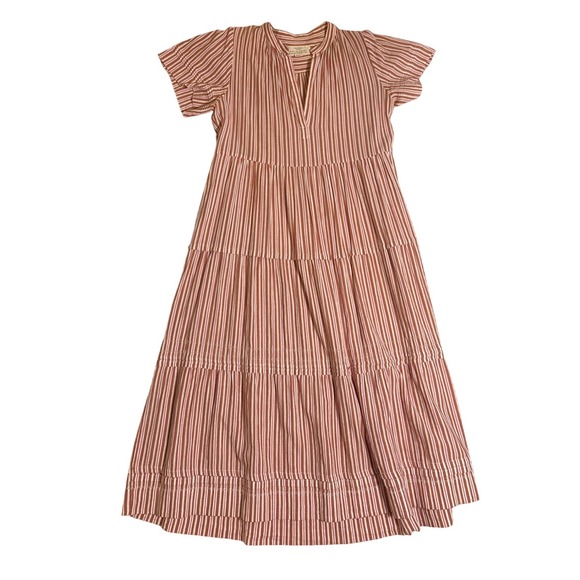 Birds of Paradis by Trovata Dresses & Skirts - Trovata Birds of Paradis Red White Striped Tiered Maxi Dress Small Pockets